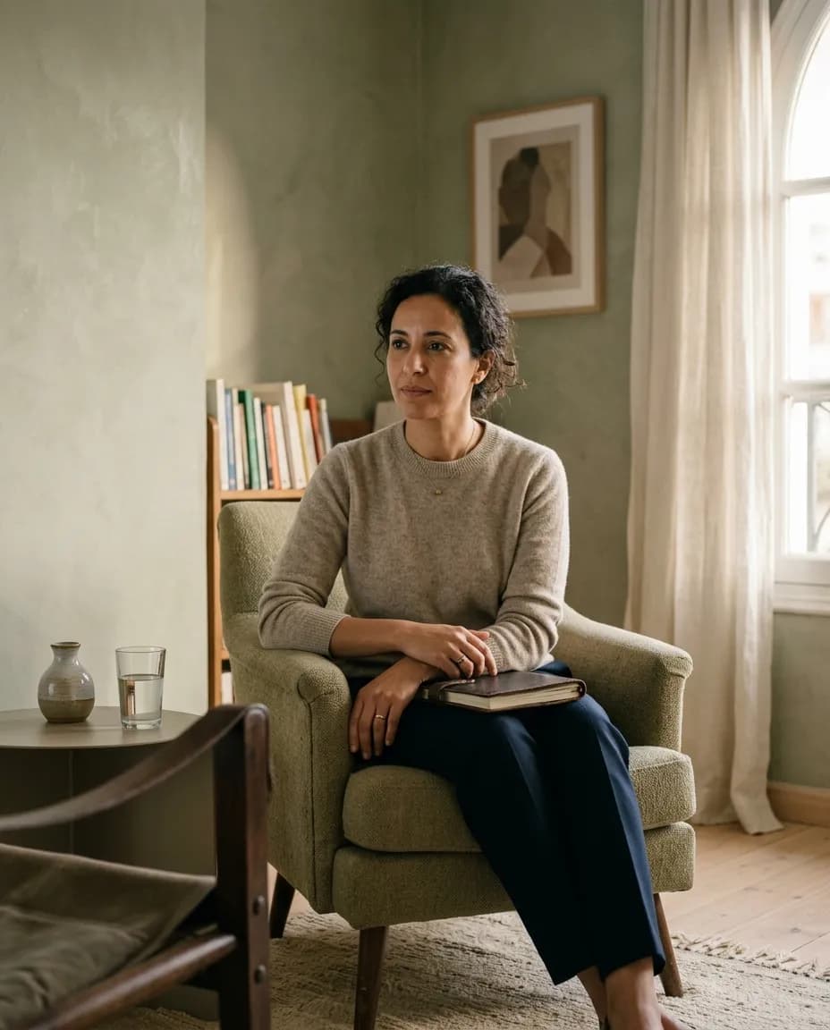 Psychologue dans son cabinet